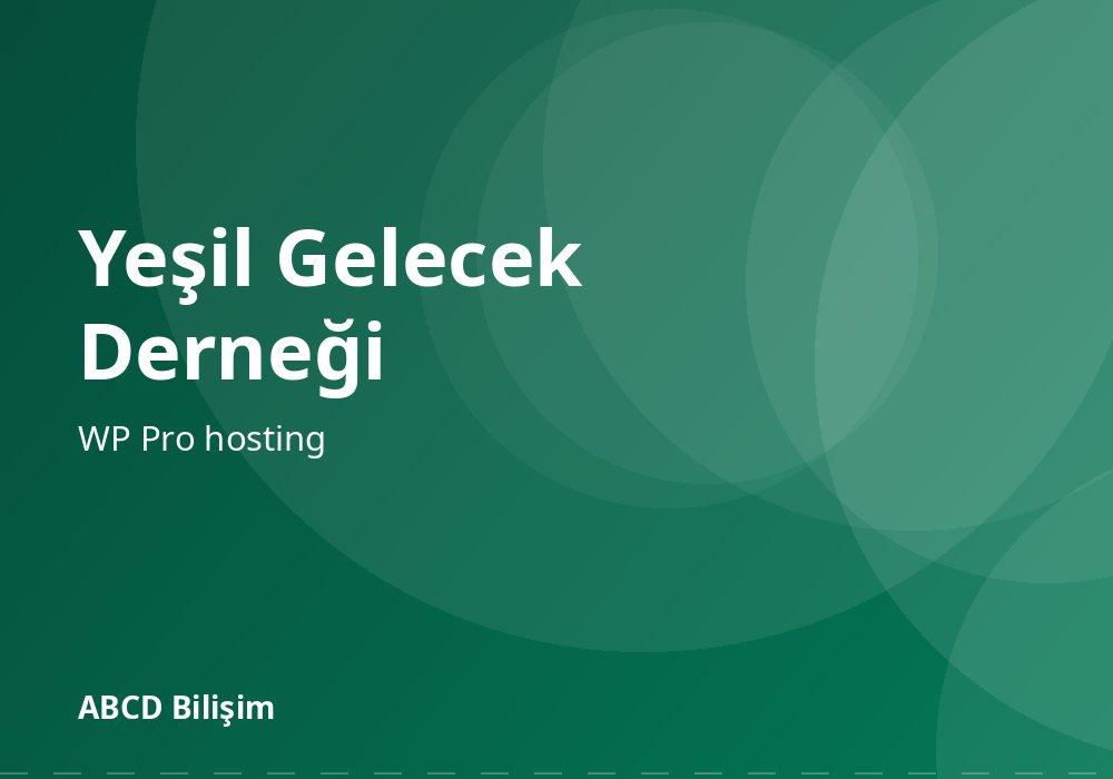 Yeşil Gelecek Derneği web sitesi ekran görüntüsü