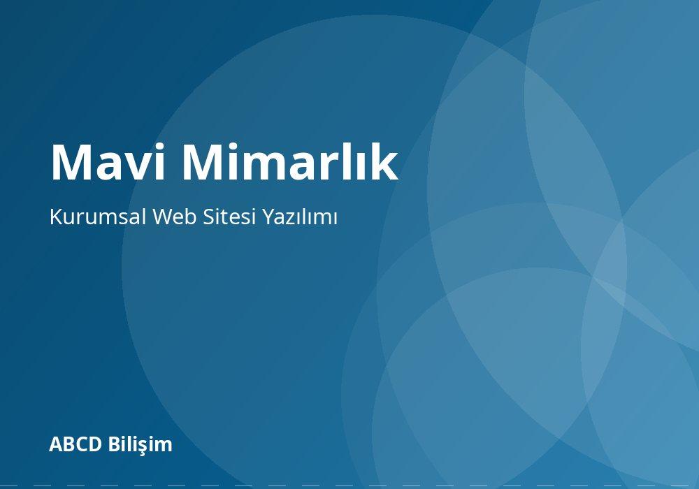 Mavi Mimarlık web sitesi ekran görüntüsü